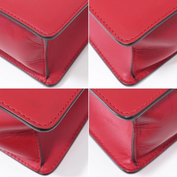 GUCCI Shoulder Bag Bamboo
Crossbody Bag Red Leather Gold Chain 421882001998 - Picture 13 of 13